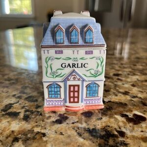 Rare Vintage Lenox Spice Village Jar 1989 Cottage Collection - Garlic
